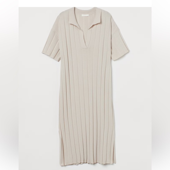 H&M Dresses & Skirts - H&M Ribbed Knit Dress- Beige Color